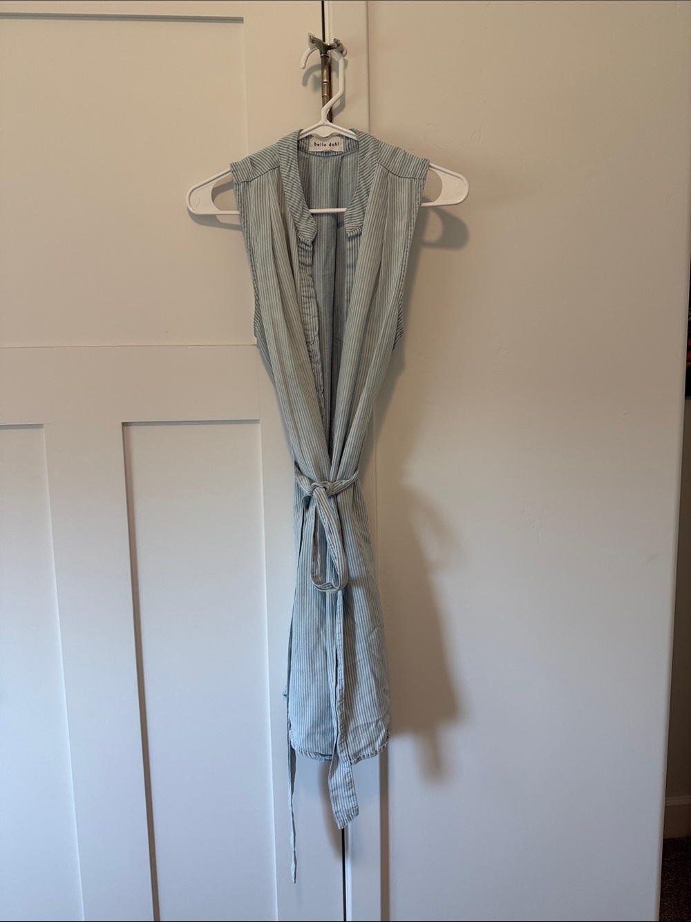 Bella Dahl Light Blue Striped Mini Dress